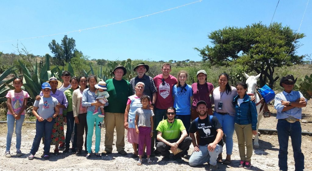 The USU Engineers Without Borders team with villagers from La Salitera