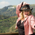 Former USU gymnast Marneen Fields, who competed for the Aggies in the '70s, poses in front of the Hollywood Hills. Fields ended up becoming a prominent stuntwoman.